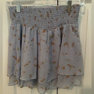Floral Blue Skort